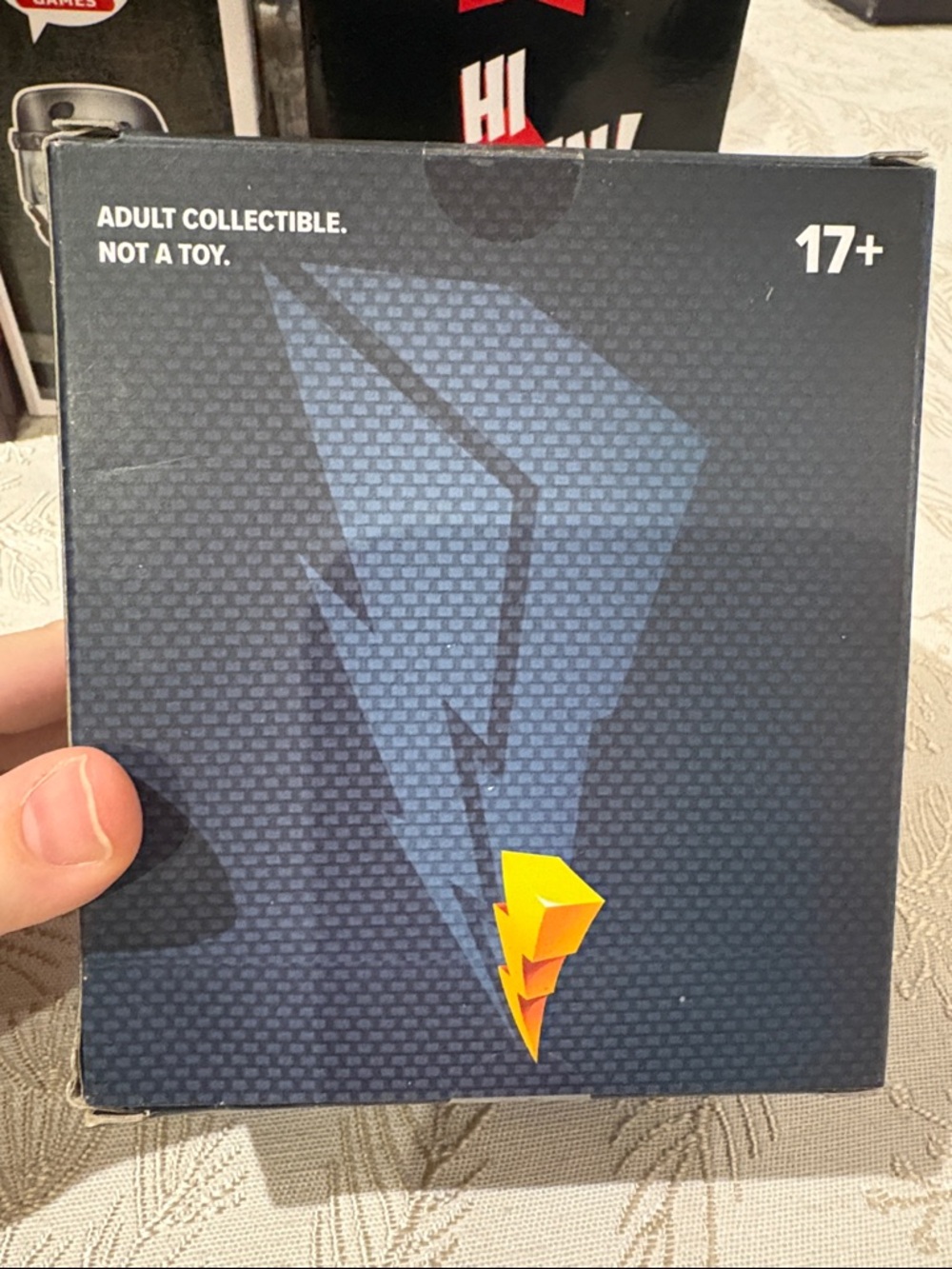 Power Ranger Blue and Yellow Lightning Logo Collectible Box